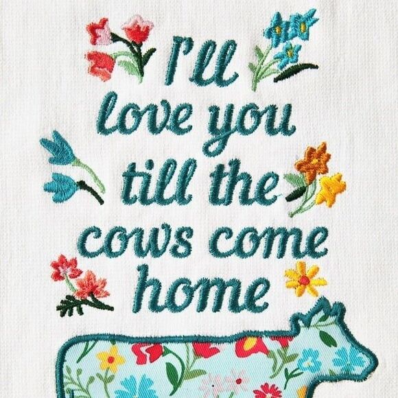 Pioneer Woman Farm Animals Kitchen Towels 3-pc Embroidered 16"W x 28"L Gift NEW - Picture 4 of 8